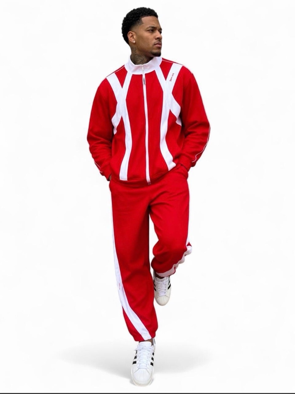 Rare Vintage Y2K Phat Farm Tracksuit 3X Red White 2 Piece Set